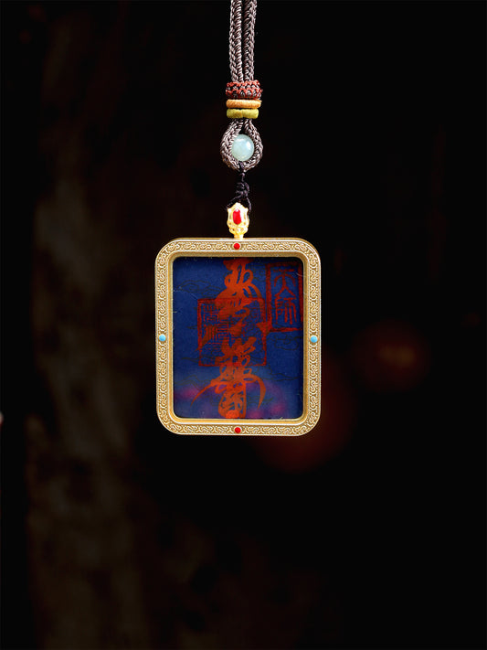 this secret evil-repelling talisman is personally hand-drawn by a resident High Priest. An initiated master then inscribes it, channeling the sacred energy of the ancestral court, before sealing it within an exquisitely crafted Ghau box.