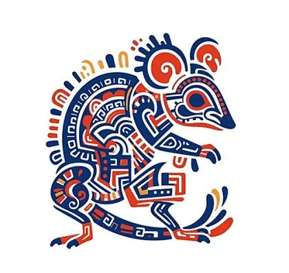 Chinese zodiac rat illustration