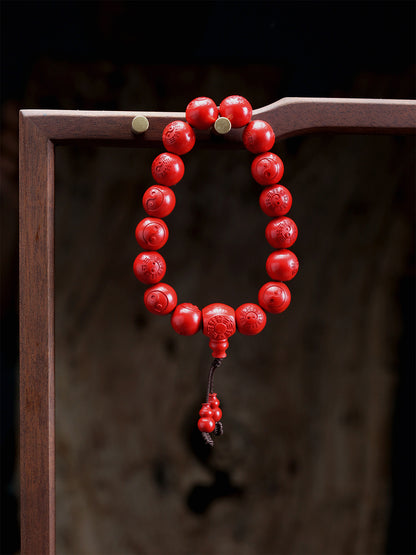 this piece merges the profound mysteries of the I Ching (Book of Changes) with the essence of Taoist rites. Crafted from refined Chenzhou Cinnabar carved into the form of the Taiji Bagua array, it embodies the principle of ""Yin and Yang in endless generation, the Bagua turning the cosmos."" It is a classic ritual implement that combines deep cultural heritage with spiritual protective energy.