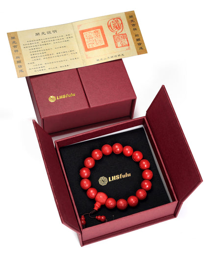 this piece merges the profound mysteries of the I Ching (Book of Changes) with the essence of Taoist rites. Crafted from refined Chenzhou Cinnabar carved into the form of the Taiji Bagua array, it embodies the principle of ""Yin and Yang in endless generation, the Bagua turning the cosmos."" It is a classic ritual implement that combines deep cultural heritage with spiritual protective energy.