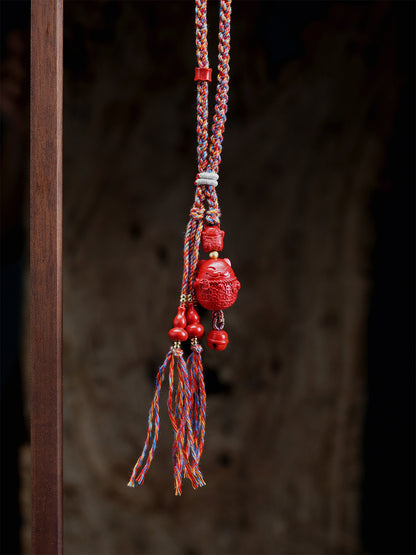 this piece merges the Eastern Fortune Cat with Western symbols of luck. The Fortune Cat beckons good fortune, the Golden Bell purifies negative energy, and the Gourd gathers all forms of wealth. It is a composite-energy charm that transcends cultural boundaries. The charm's design is both playful and spiritual, satisfying modern aesthetics while inheriting the protection of a thousand-year spiritual tradition.