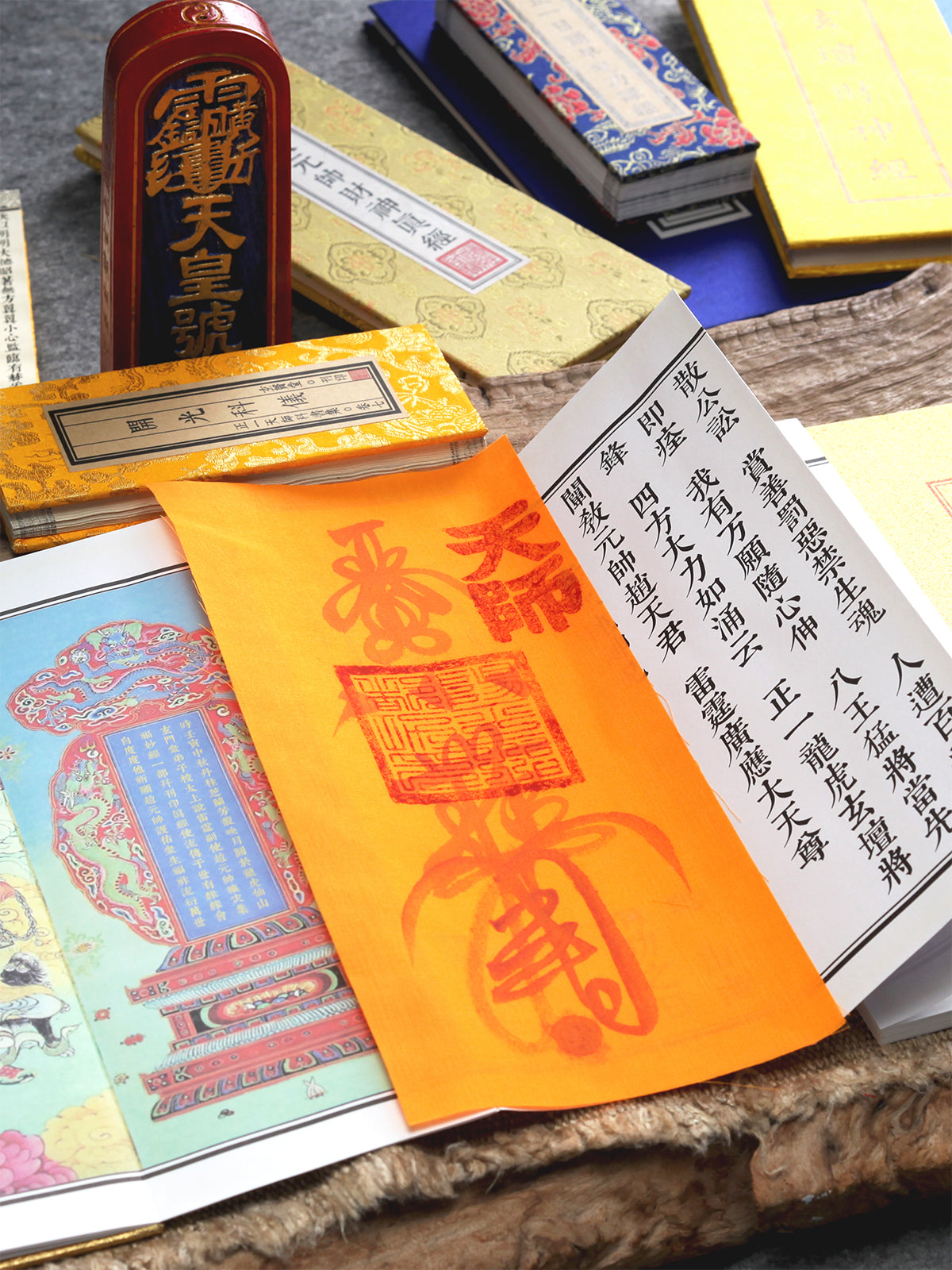 a traditional Chinese Taoist talisman, hand-drawn by a Zhengyi lineage master from Longhu Mountain. It is used to purify the home, harmonize Feng Shui, dispel negative energy (Sha Qi), and protect against illness and disasters.