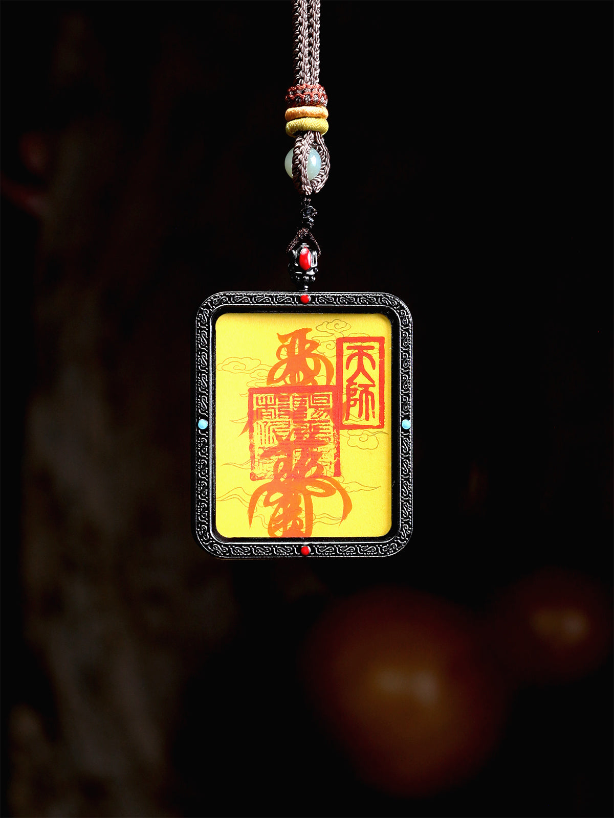 this secret evil-repelling talisman is personally hand-drawn by a resident High Priest. An initiated master then inscribes it, channeling the sacred energy of the ancestral court, before sealing it within an exquisitely crafted Ghau box.