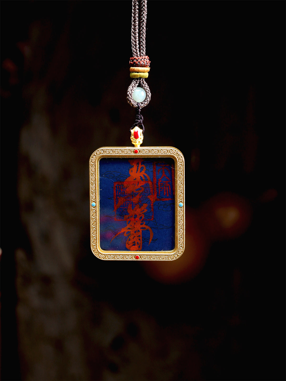 this secret evil-repelling talisman is personally hand-drawn by a resident High Priest. An initiated master then inscribes it, channeling the sacred energy of the ancestral court, before sealing it within an exquisitely crafted Ghau box.