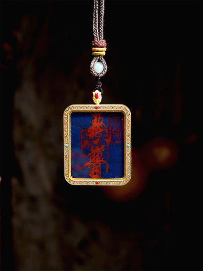 this secret evil-repelling talisman is personally hand-drawn by a resident High Priest. An initiated master then inscribes it, channeling the sacred energy of the ancestral court, before sealing it within an exquisitely crafted Ghau box.