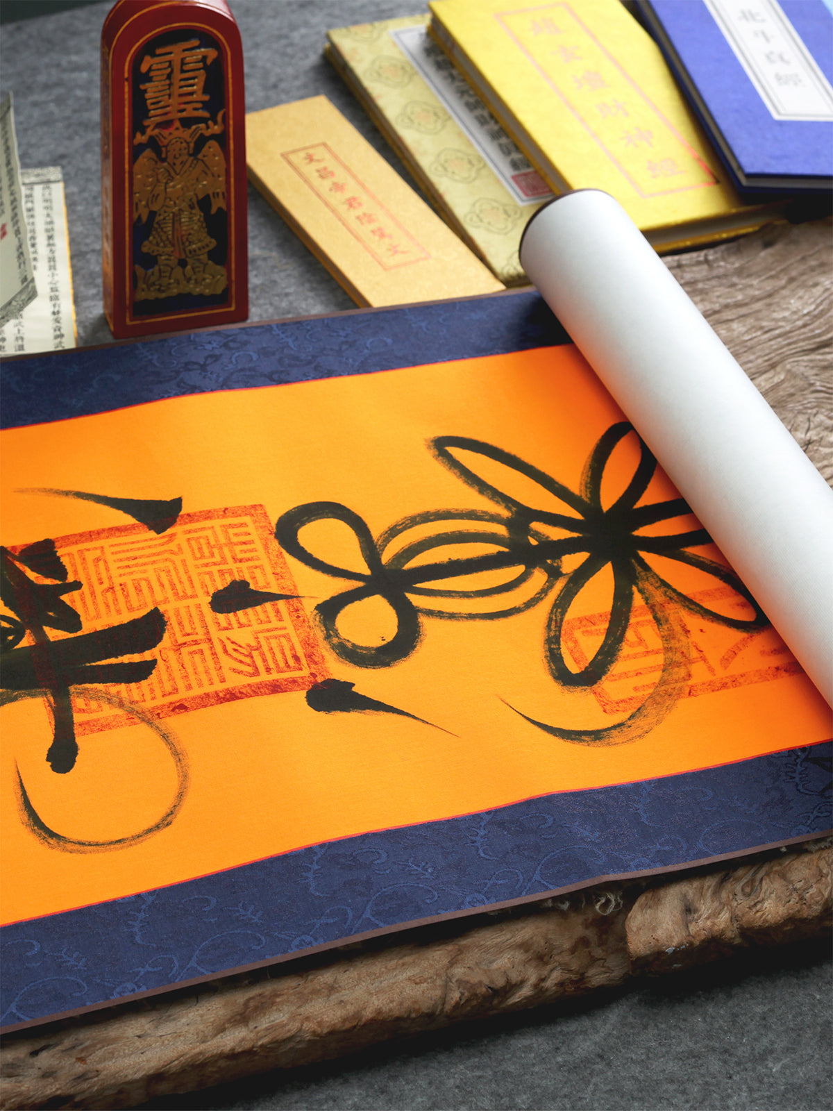 this talisman is personally hand-drawn by an orthodox Taoist master. An initiated High Priest then inscribes the talisman, channeling the sacred energy of the ancestral court, before sealing it within this scroll.This talisman can help break through obstacles, open new sources of income, attract favorable opportunities, and reduce financial losses.