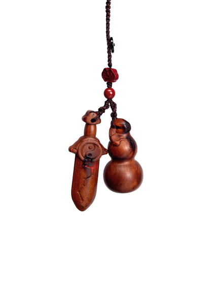 this is a creation that gathers the great power of Heaven, Earth, and Nature. Crafted from meticulously selected 100-year-old thunderstruck jujube wood, which carries the energy of both a century of time and the power of lightning, the secret 'Five Thunders Seal-Talisman' is carved into its foundation of ultimate-yang and unyielding energy, perfectly merging the divine power of nature with the secret rites of the Tao.