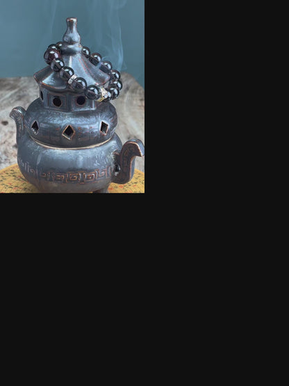 天師府祕製｜道家太極九字真言八卦混元珠天然玄武黑水晶手串-水五行能量